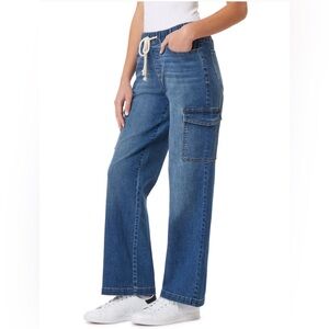 WALLFLOWER INSTASTRETCH TOMBOY RELAXED CARGO DENIM JEANS JUNIORS LARGE